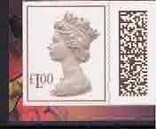 QEII 1st Machin SG V4849 Year Code M22L Source code MPIL with Barcode (MNH)