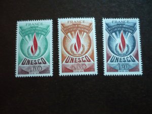 Stamps-France Unesco - Scott# 2013-2015 -Mint Never Hinged Set of 3 Stamps