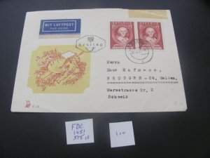 AUSTRIA 1951 SC 575 FDC