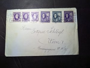 1933 Censored Slovakia Cover to Vienna I Austria