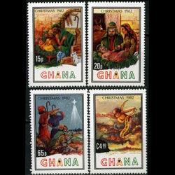 GHANA 1982 - Scott# 817-20 Christmas Set of 4 LH