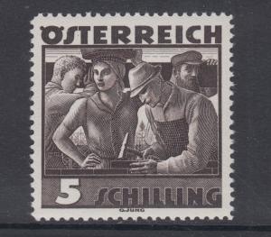 Austria Sc 379 MNH. 1936 5sh Farm Workers XF       