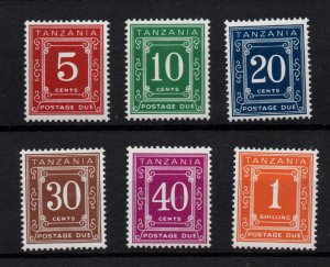 Tanzania Postage Due MNH set D7A-D12A WS32595