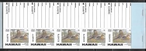 Hawaii Scott HI2 MNHOG Complete Booklet of 25 -1997 Wildlife Conservation Stamps