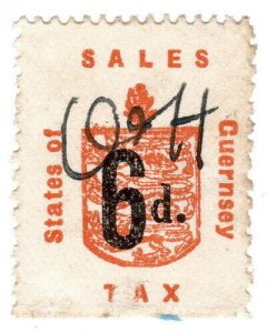(I.B) Guernsey Revenue : Sales Tax 6d (German Occupation) 