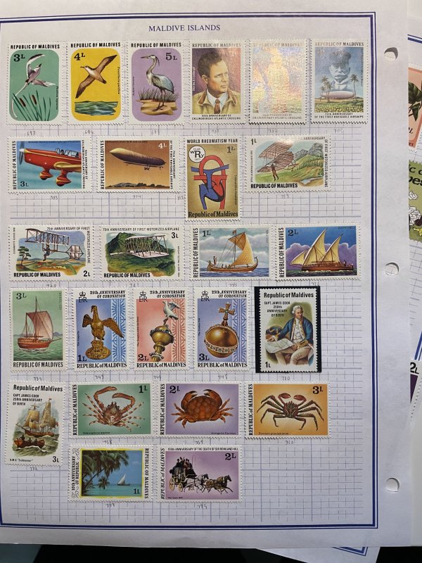 Collection of Maldives stamps