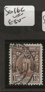 SOUTHERN RHODESIA KGV 1 1/2D     SG 16C       VFU    P0919B H