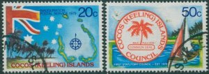 Cocos Islands 1979 SG32-33 Postal Service and Council set FU