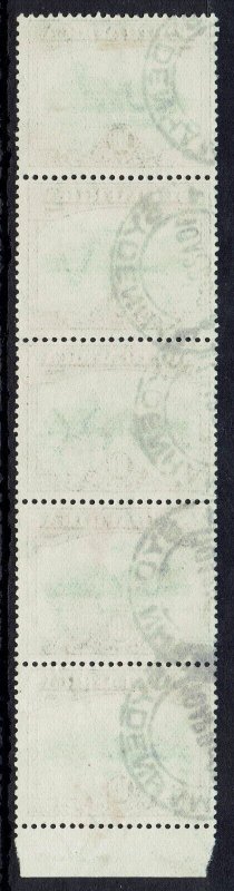 SOUTH AFRICA 1927 TABLE MOUNTAIN 10/- VERTICAL PAIR USED