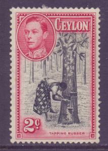 Ceylon Scott 278a - SG386a, 1938 2c Perf 13.1/2 x 13 MH*