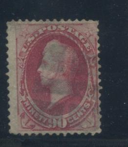 1870 US Stamp #144 90c Used F/VF Cork Cancel Catalogue Value $2250 Certified