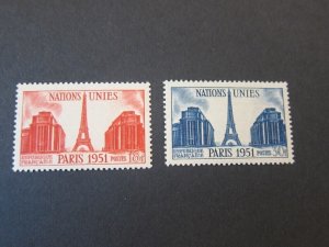 France 1951 Sc 671-2 set MH