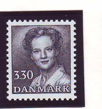 Denmark Sc 711 1984 3.30kr blueish black Queen stamp mint NH