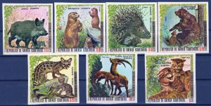Equatorial Guinea Mi 886-892 MNH imperf Wild Animals, Cats ZAYIX 0224M0025M