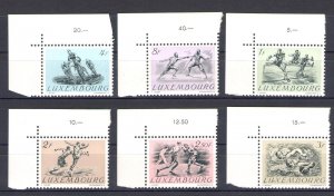 1952 Luxembourg  Olympics Di Helsinky  6 Val Corner Di Sheet