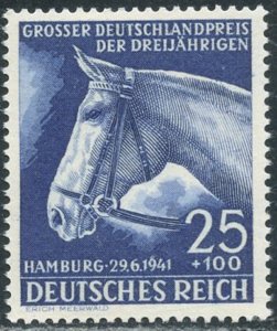 GERMANY Sc#B191 1941 Blue Ribbon Horse Race Complete Set OG Mint NH