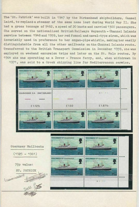 Guernsey MNH Stamps Blocks Ref: R6431