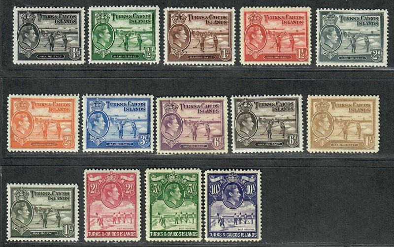 $Turks+Caicos Sc#79-89 M/NH/VF, complete set, some tropical toning, Cv. $135