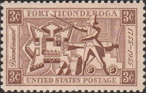 # 1071 MINT NEVER HINGED ( MNH ) FORT TICONDEROGA    