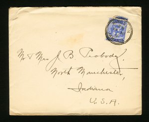 Jamaica #46  2-1/2 P (1905-11) 1912 Cover Kingston, Jamaica to U.S.A. Used