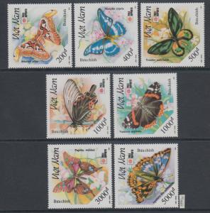 XG-AJ633 VIETNAM - Butterflies, 1991 Philanippon, Nature MNH Set