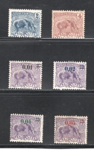 French Guiana #52-3, 94-97    VF, Unused, OG, CV $3.20  ..... 2160006