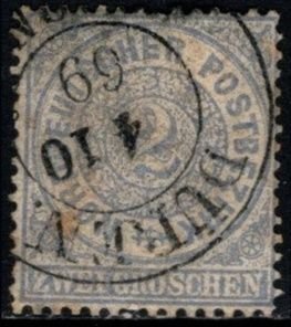 1868 North German Confederation Postal District Scott #- 5 2 Groschen Used