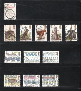 Great Britain #815-826   VF, Used, Wildlife Protection, Christmas ....  2480544