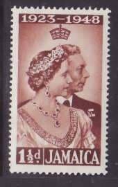 Jamaica-Sc#138- id7-unused og NH KGVI Silver Wedding-Omnibus-1948-
