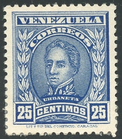Venezuela Scott 253 Unused VFVLHDG - Rafael Urdaneta - SCV $3.25