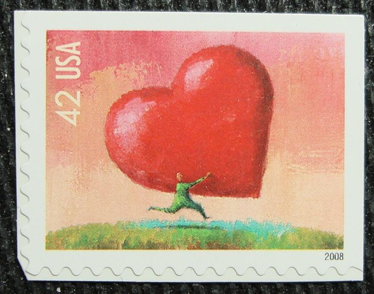 US #4270 MNH Booklet Single, Love, SCV $.85 