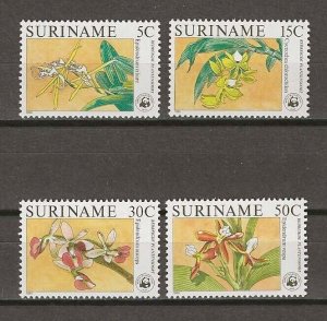 SURINAME 1986 WWF SG 1271/74 MNH Cat £61.25