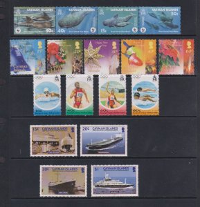 Cayman Islands - 4 Mint, NH sets from 2003-04, cat. $ 33.25