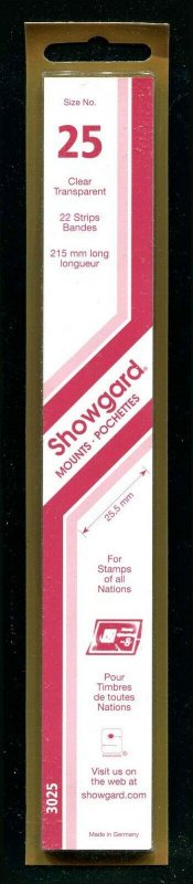 Showgard CLEAR Strip Mounts Size 25.5mm High X 215mm  Long U.S Reg Commem Size 