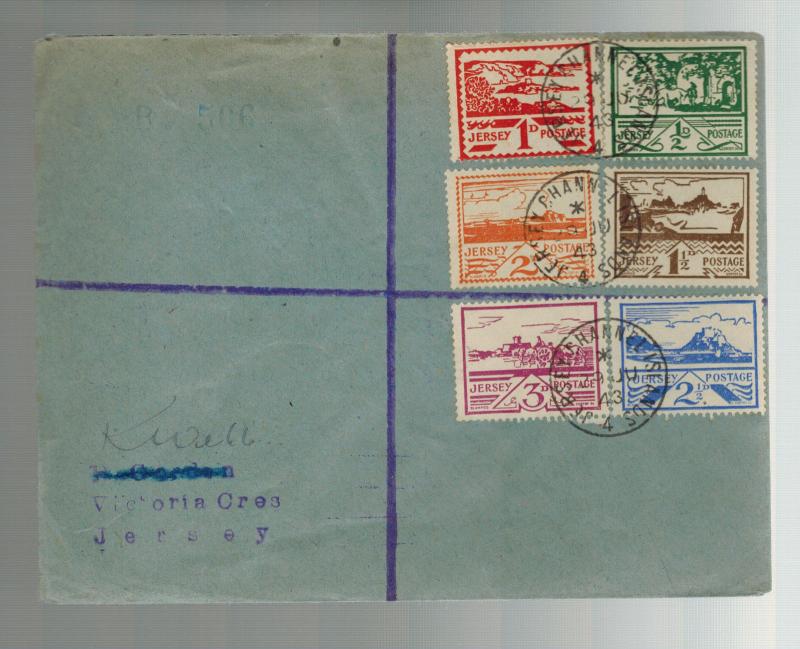 1943 Occupied Jersey first day Cover Complete Set N3-N8 Victoria Oren