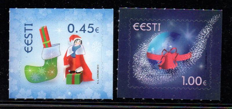 Estonia Sc 744-5 2013 Christmas stamp set mint NH