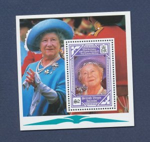 BRITISH VIRGIN ISLANDS - Scott 677 - MNH S/S - Queen Mother - 1990 