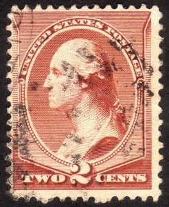 1883, US 2c, Washington, Used, Sc 210