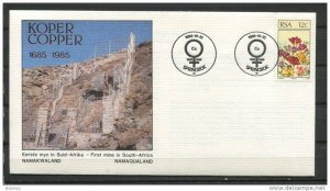 South Africa 1985 Cover Special cancel Koper Copper  First mine Namakwaland