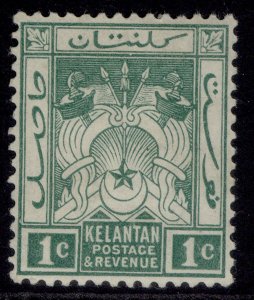 MALAYSIA - Kelantan GV SG1a, 1c blue-green, VLH MINT.