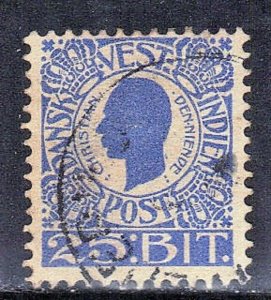 DANISH WEST INDIES  SC# 34 USED  25b  1905    SEE SCAN