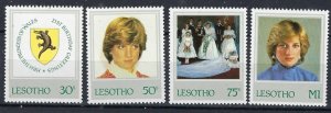 Lesotho 372-75 MNH 1982 Princess Diana (ak1054)