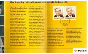 Austria Scott 1988 proposed Max Schmeling stamp in presentation booklet