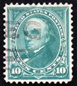 U.S. Used Stamp Scott #273 10c Webster, Superb. REG Double Oval Cancel. A Gem!