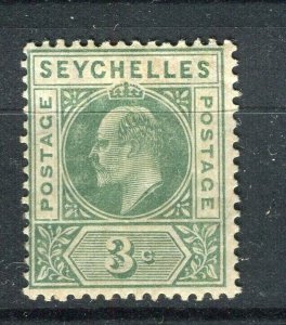 SEYCHELLES; 1904 early Ed VII issue Mint hinged Shade of 3c. value