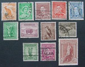 Australia, Scott 166-177, Used short set