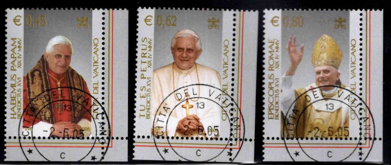 VATICAN Scott 1295-1297 Used 2005 set favor canceled