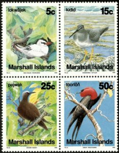 Marshall Islands 1990 - Birds of the Islands - Block of 4 - Scott 361a - MNH