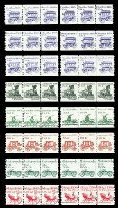 Scott 1897,1897A,1898,1898A,1899,1900 16 Plate # Coils Mint VF NH Cat $11.50