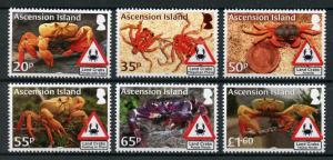 Ascension Island 2018 MNH Land Crabs 6v Set Crustaceans Marine Stamps